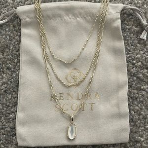 Kendra Scott Gold Triple Strand Elisa Mother of Pearl
